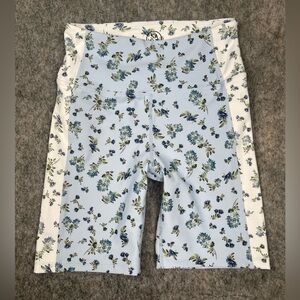 Sage collective winter Ditsy‎ blue floral design activewear Size XS
